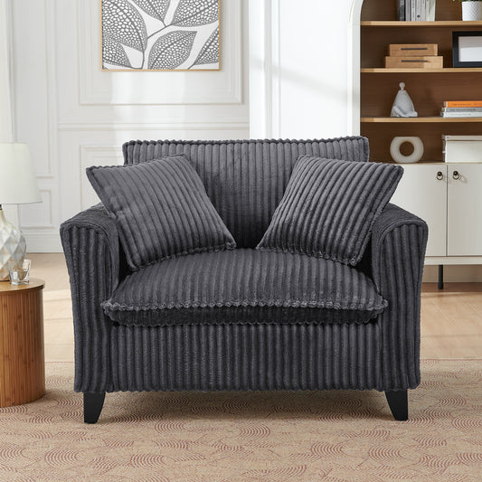 Lazy Sofa Chair, Comfortable Single-Person Sofa Chair, With a Backrest and Soft Seat Cushion, Having Armrests on Both Si