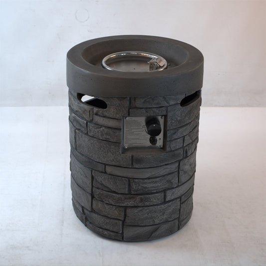 32000 BTU, CSA Certification Diameter 20 Inch Round Outdoor Gas Fire Pit,Contain 2.5kg Lava Stone and Rainproof Cover,Ma