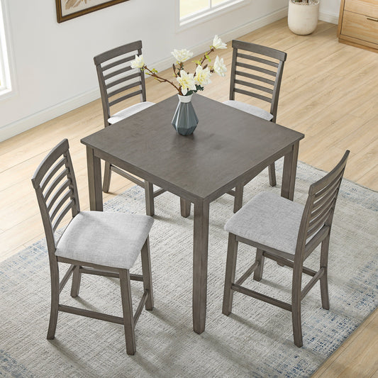Dining Table, Bar Table and Chairs Set, 5 Piece Dining Table Set,Retro-Style Breakfast Table Set,for Living Room, Dining