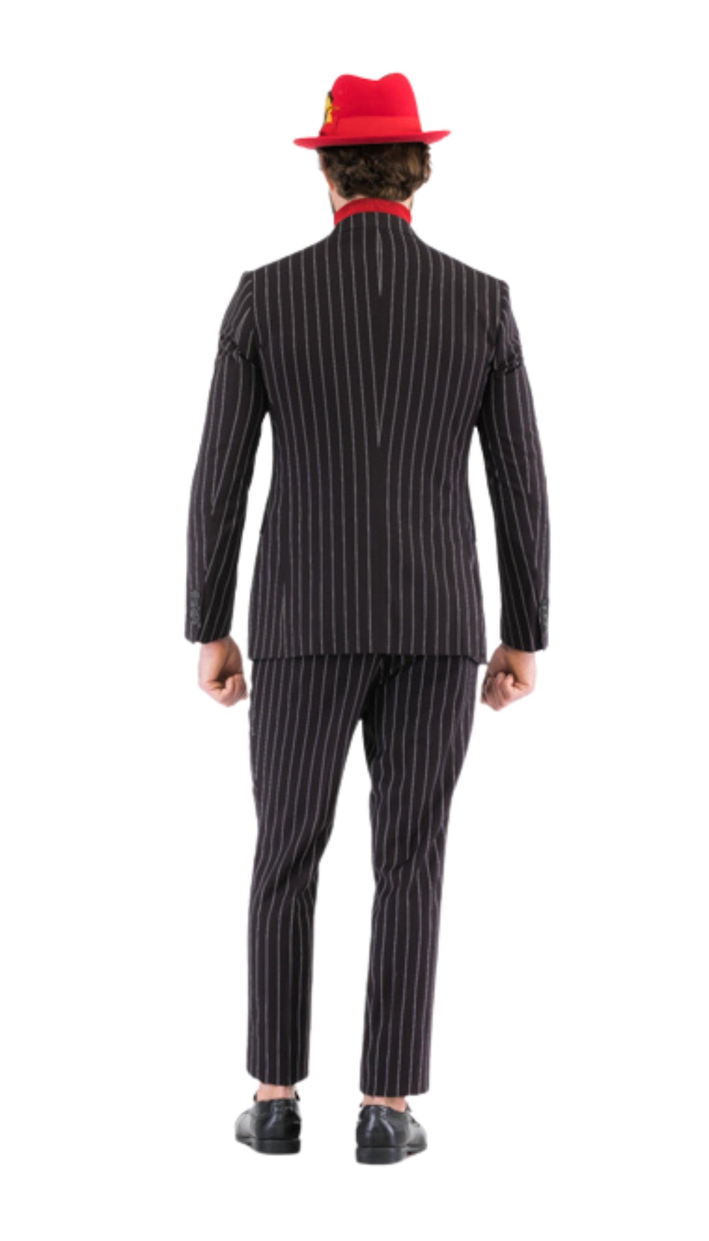 Bellagio Black White Mens 2 Button Slim Peak Lapel Suit With Pick Stitching Ticket Pocket Double Breasted Vest With Shaw