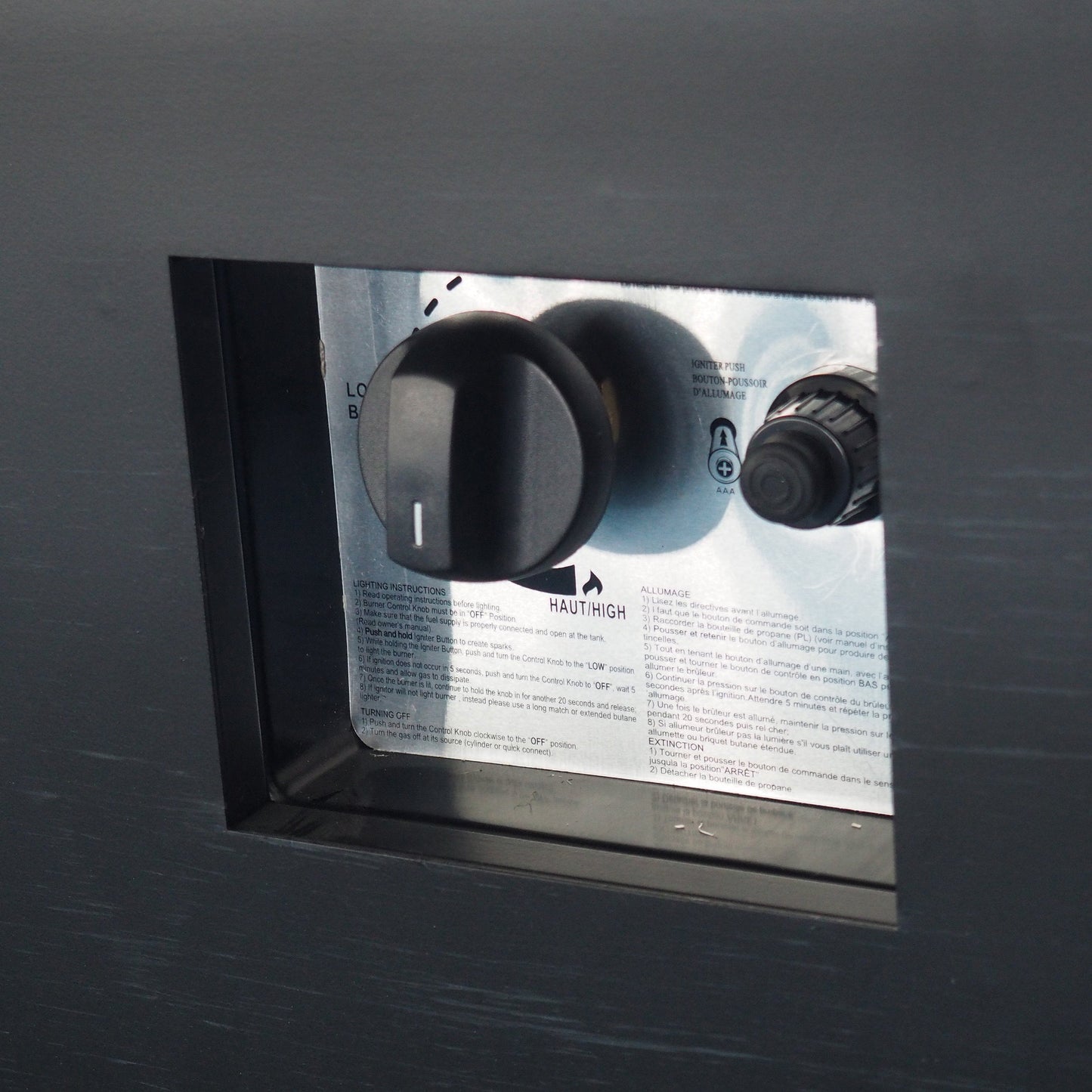 Outdoor Patio Propane Fire Pit 24'' H X 33'' W Square Iron Gas-Burning Fire Pit - 50,000 BTU, Tank in Side, Dark Grey