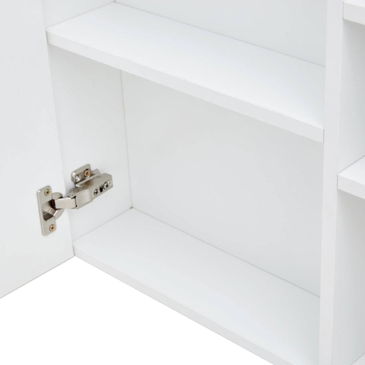 A White MDF Material Mirror Cabinet, Bathroom Mirror, MDF Material Mirror Cabinet,a Separate Wall Mounted Bathroom Mirr