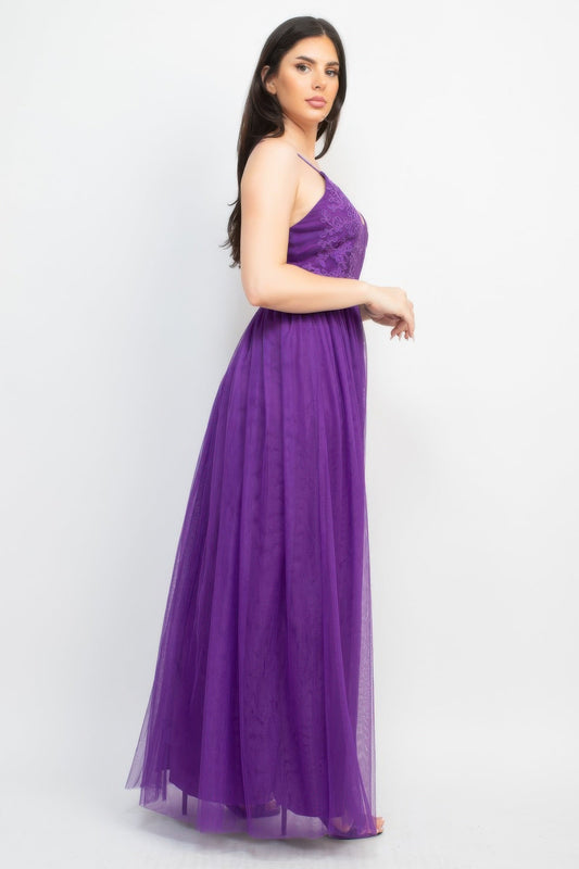 Glittery Gorgeous Maxi Dress (Purple)