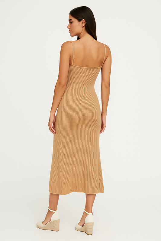 Liana Ribbed Mid Maxi Dress