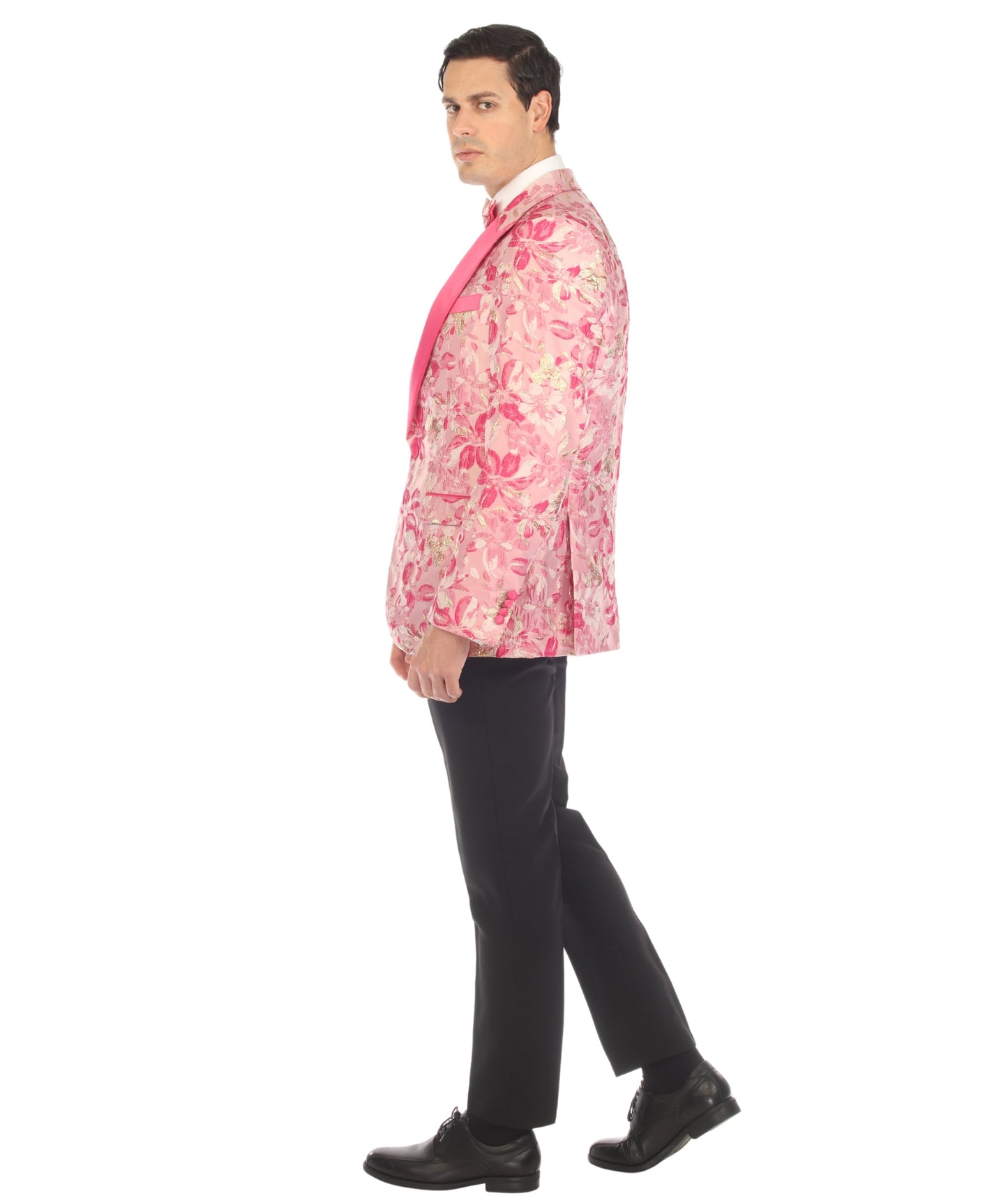 Men's Drake Fuchsia Peak Lapel Tuxedo 1 Button 2 Vent Slim Fit Blazer