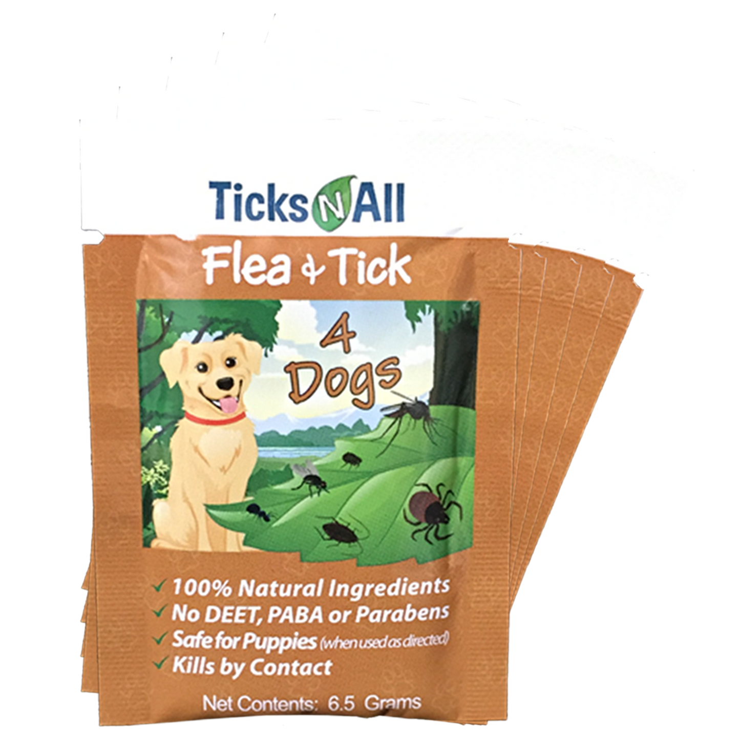 All Natural Flea and Tick Wipes 4-Dogs (5 Cnt.)