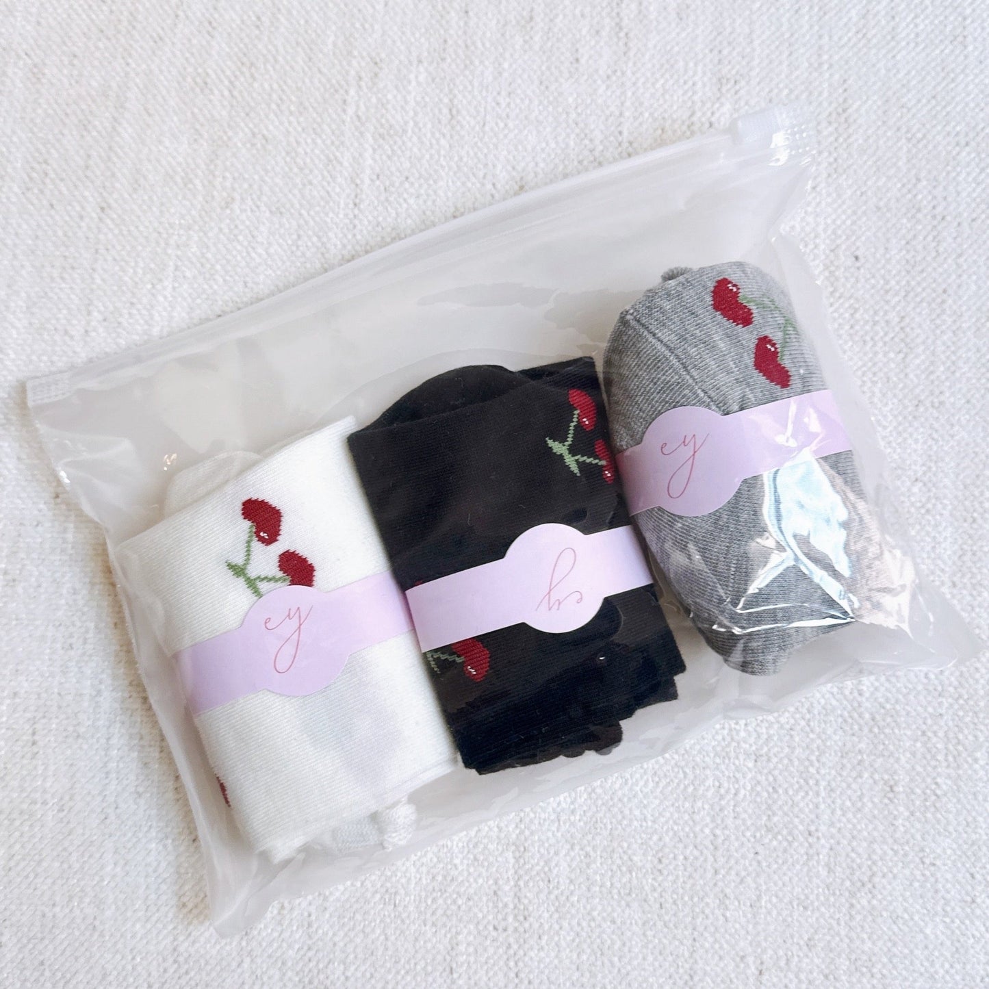 Heart My Cherries Socks Set of 3