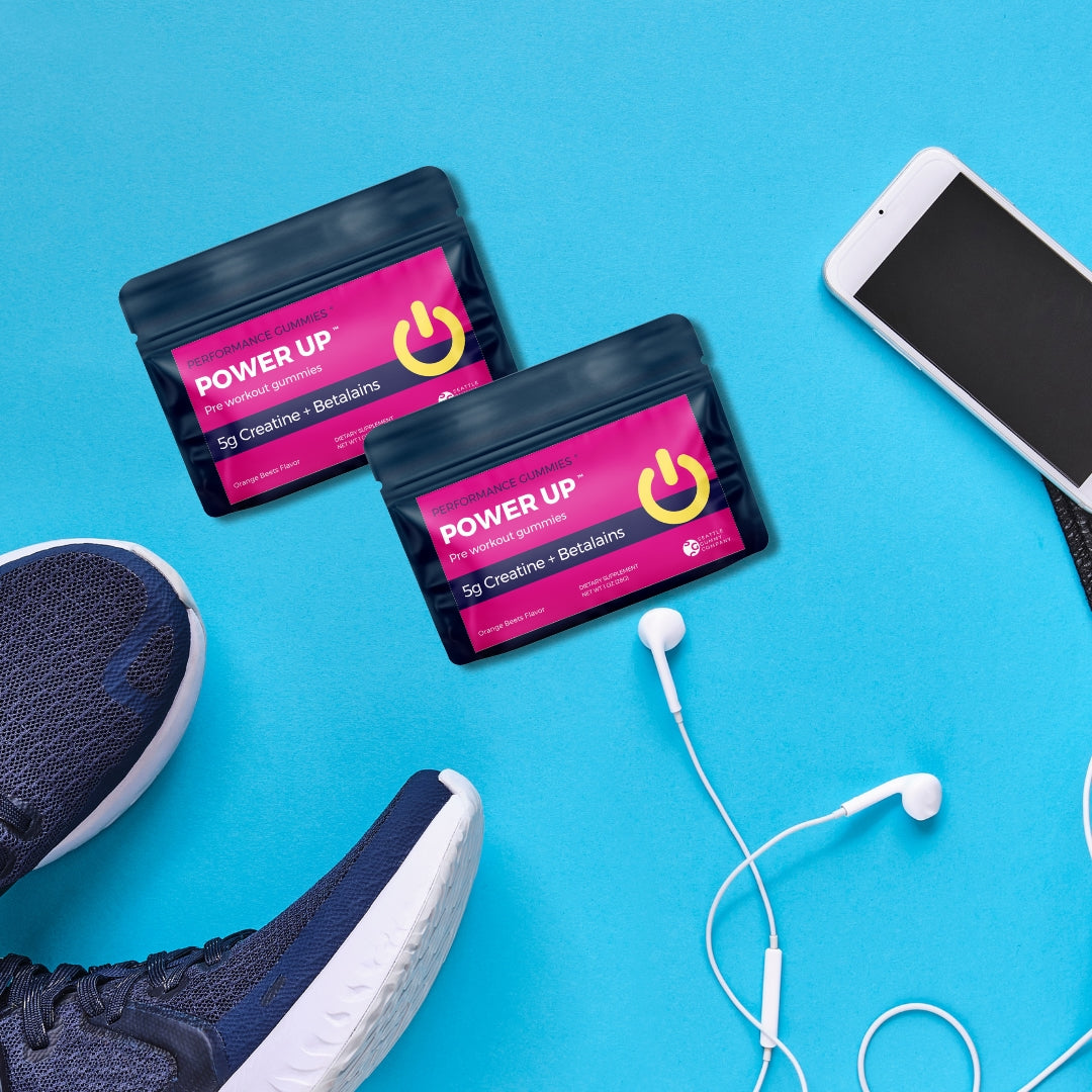 Power Up 5g Creatine Monohydrate Gummies with Betalain Pre-workout (12-Pack)