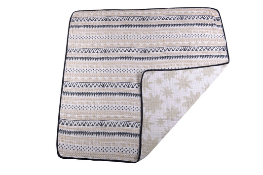 Pyramid and Boho Fields Cotton Muslin Newcastle Blanket