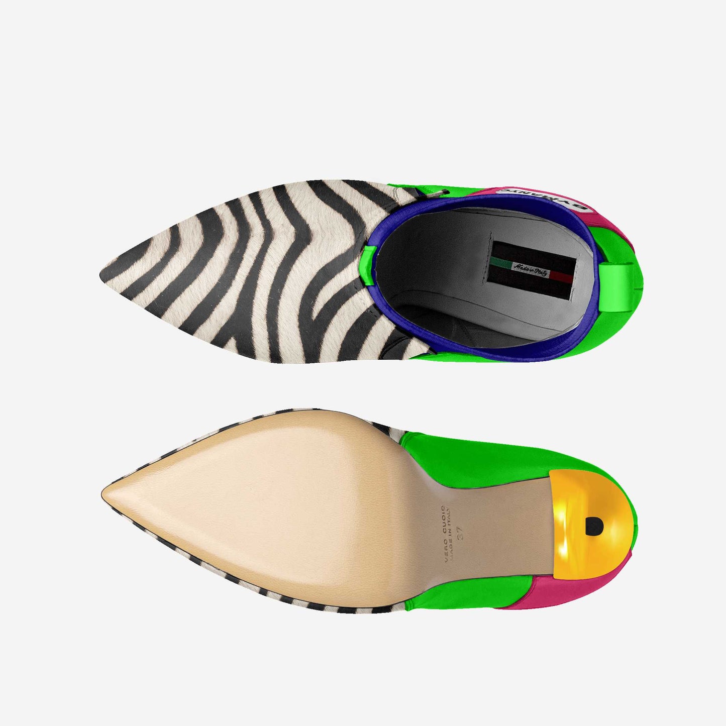 Vegan Heeled Shoe Women BYMANYC ® New York Chelsea Noir Edge