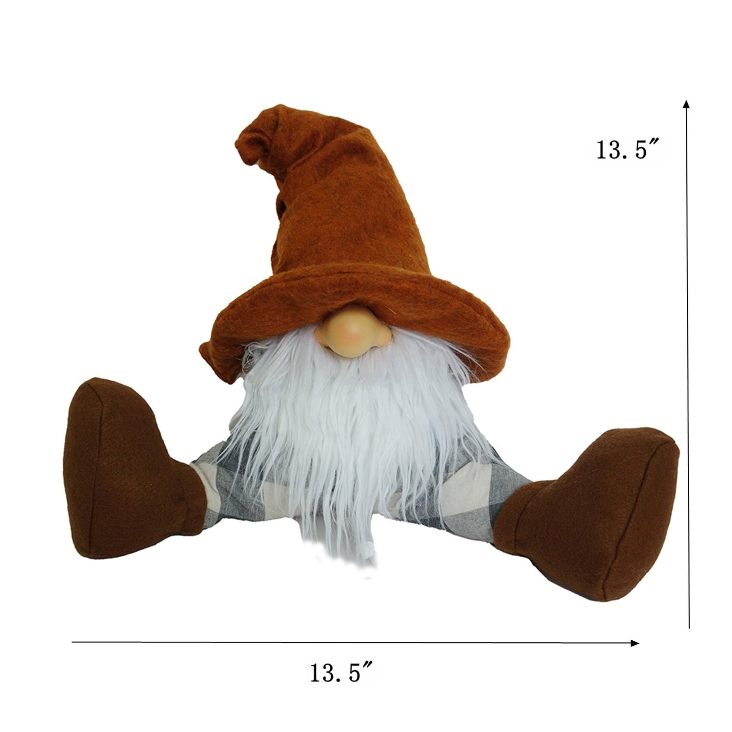 13.5x11.8x13.5' Bearded With Big Nose Gnome Holiday Fall & Thanksgiving Figurines Decors