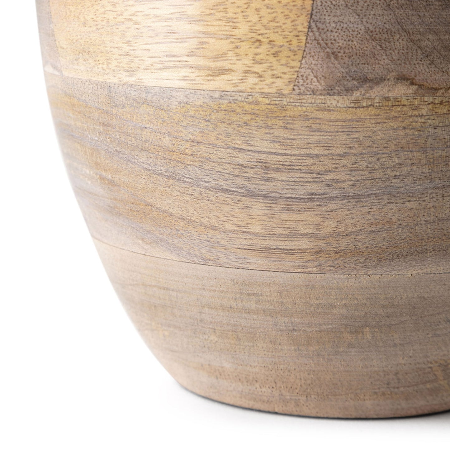 Set of 2 Brown Wooden Acorn Accents With Aluminum Top, L:D6x10' S:D5x7.5'