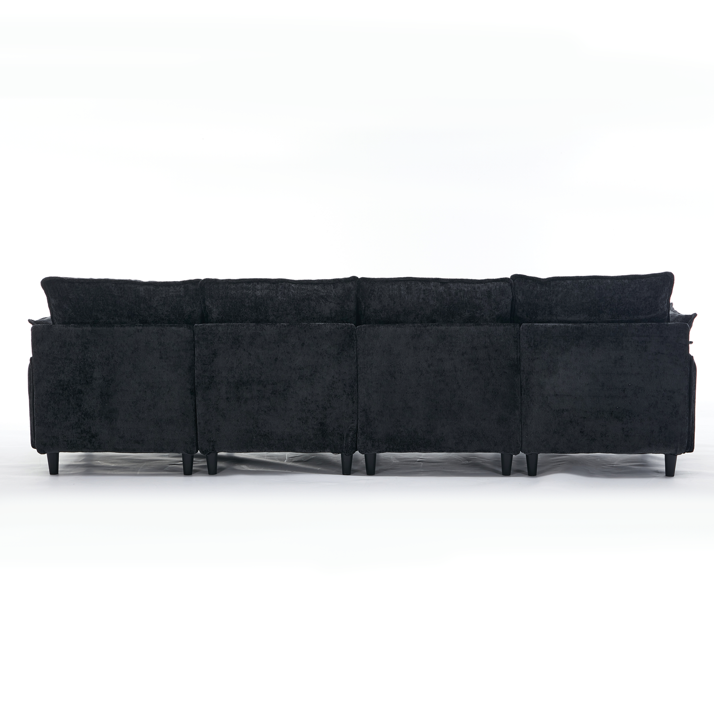 Modular Sofa,U Shaped Cloud Couch Comfy Set ,6-Seater, 2 Armrest Pillows,Convertible Sectional Couch, Living Room,Apart