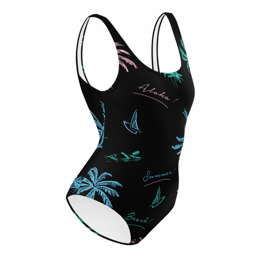 Summer Aloha One-Piece Swimsuit