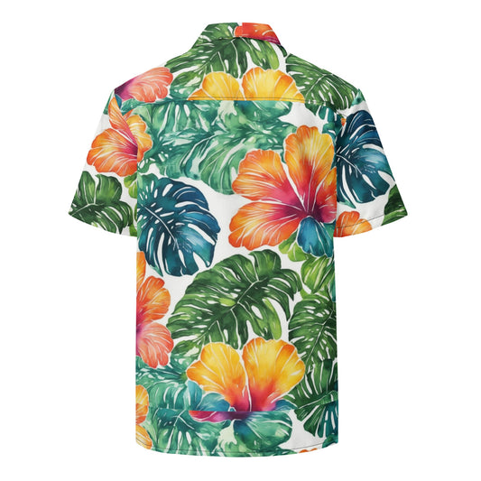 Vivid Floral 24 Unisex Button Shirt