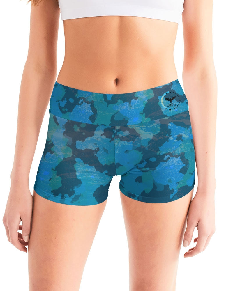 CoastFlex Active Ocean Camo Mid-Rise Sport Shorts