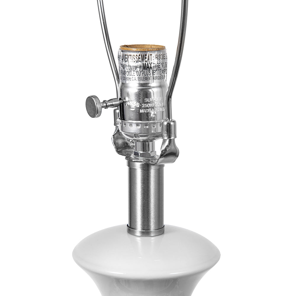 D14x27.6' Blue and White Round Ceramic Vase Lamp