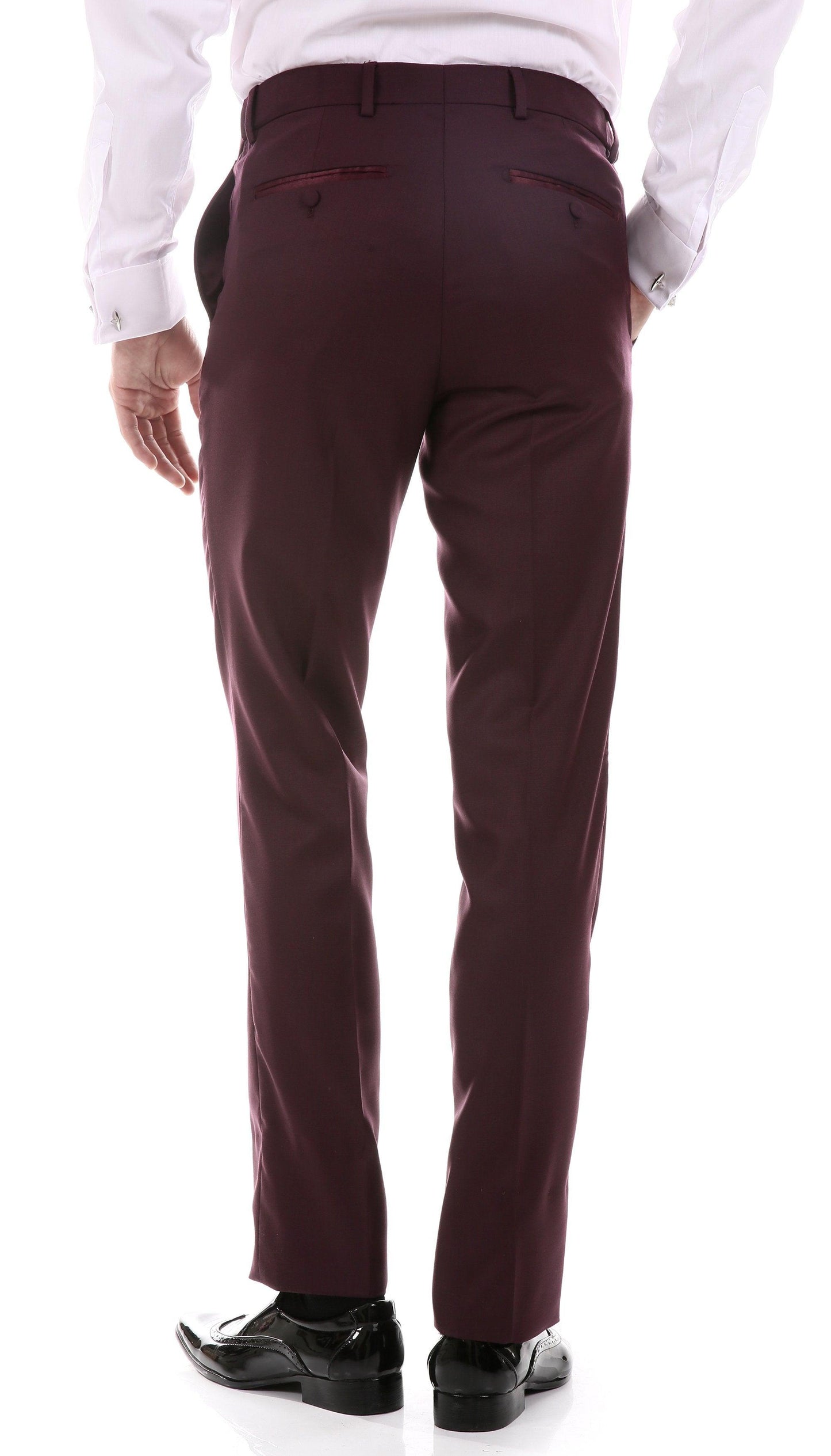 Celio Burgundy 3 Piece Slim Fit Tuxedo