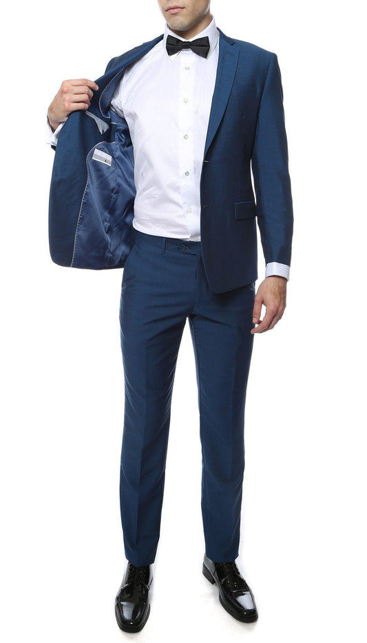 Hudson Indigo Blue Slim Fit 2 Piece Suit