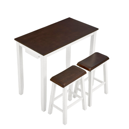 Bar Table and Chairs Set, 3 Piece Dining Table Set, Industrial Breakfast Table Set, for Living Room, Dining Room, Game R