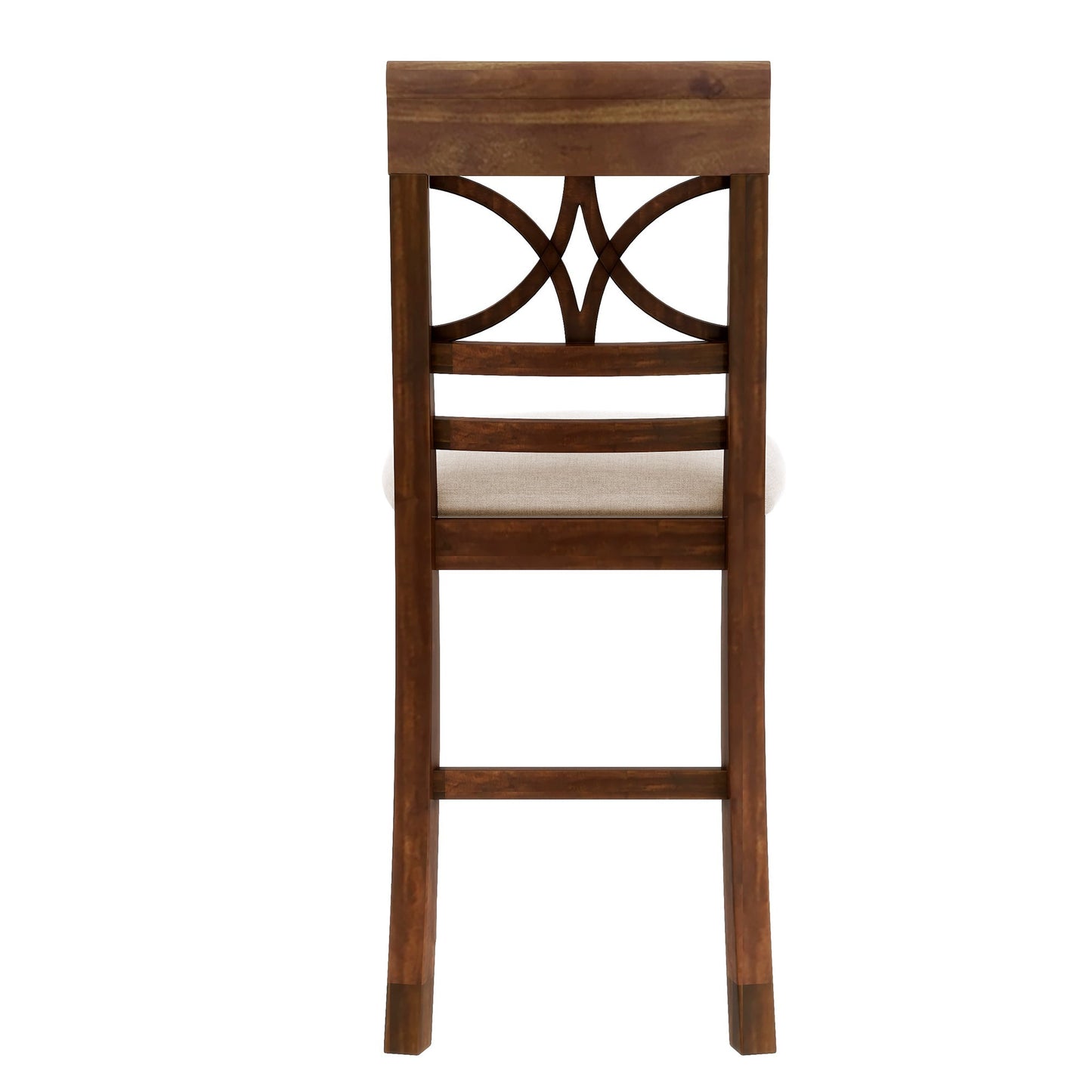 6-Piece Wood Counter Height Dining Table Set With Storage Shelf, Kitchen Table Set With Bench and 4 Chairs,Rustic Style,