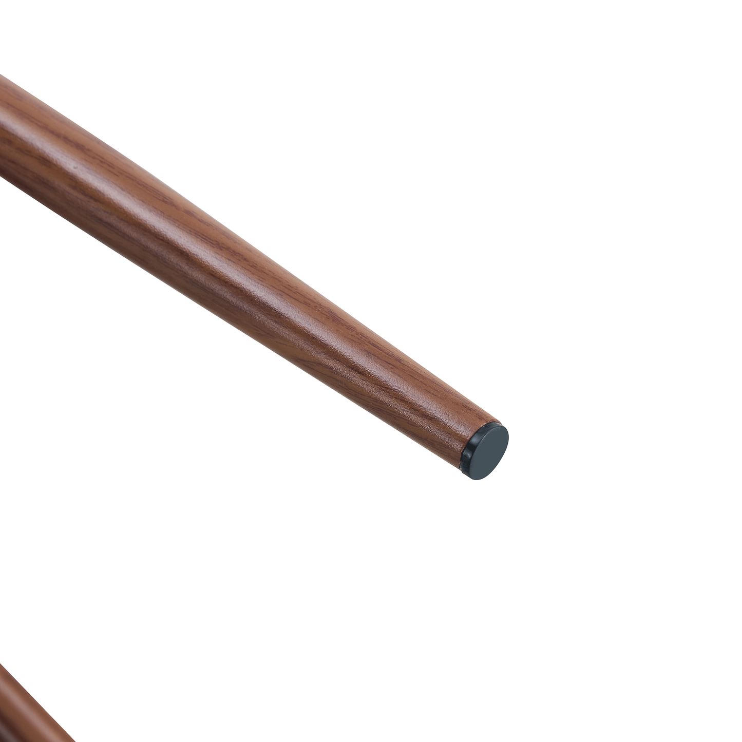 Luxury Simple Chair Set of 4 Black Linen-Cotton High Resilience Dining Chair With Metal Walnut Color Leg