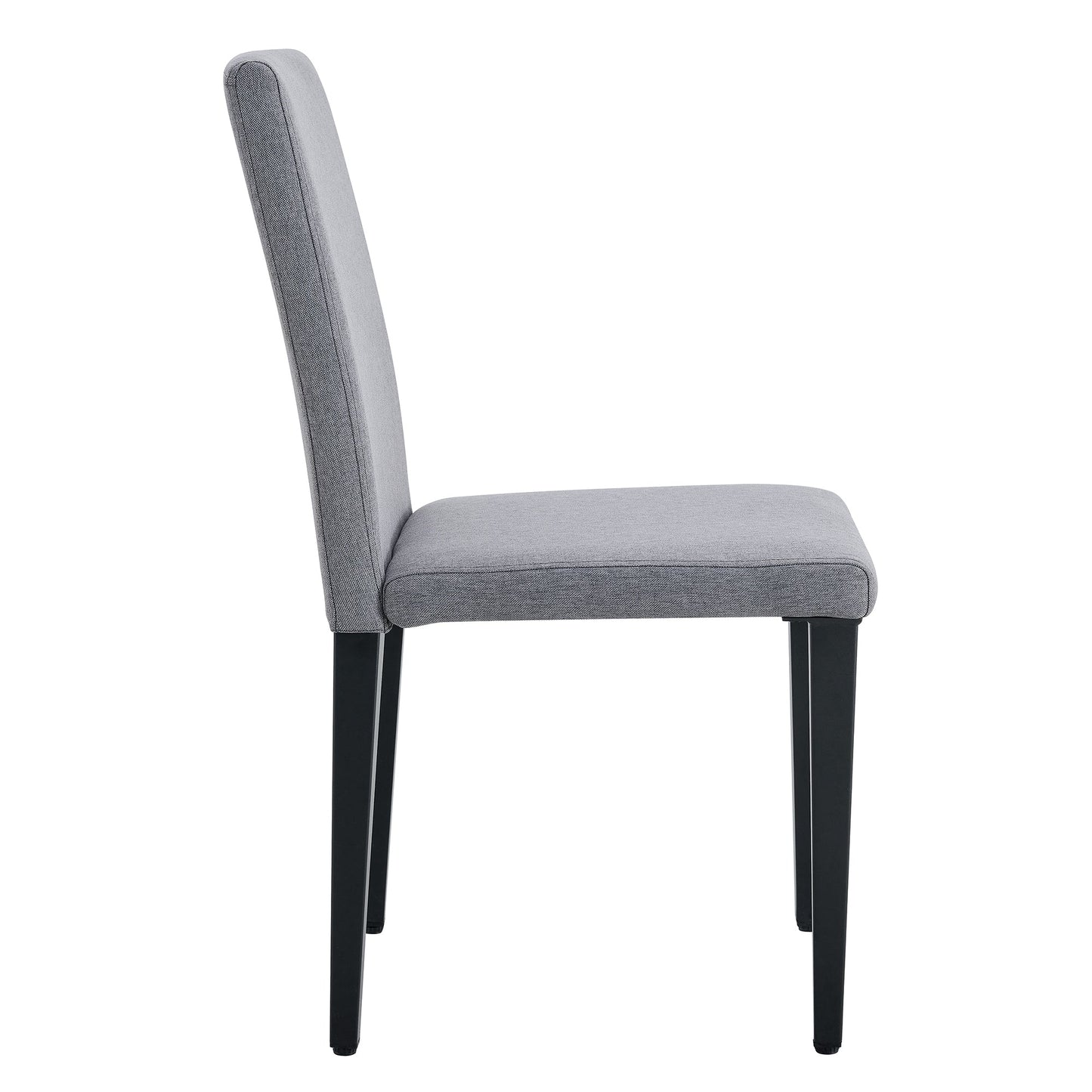 Exquisite Light Gray Linen-Cotton Dining Chairs Set of 4, Simple and Versatile Design With Comfortable Seating