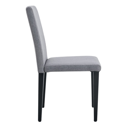 Exquisite Light Gray Linen-Cotton Dining Chairs Set of 4, Simple and Versatile Design With Comfortable Seating