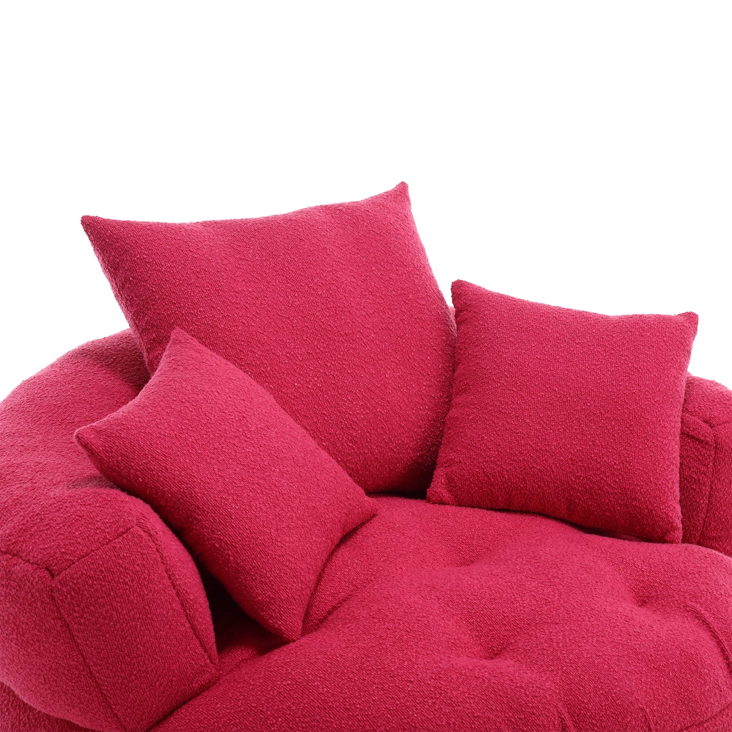 Chenille Sponge Single Sofa,No Assembly Required,Fluffy Modern Sleeper Chair for Living Room, Bedroom, Lounge and Projec