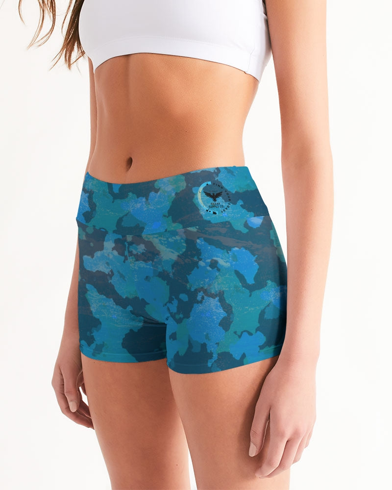 CoastFlex Active Ocean Camo Mid-Rise Sport Shorts