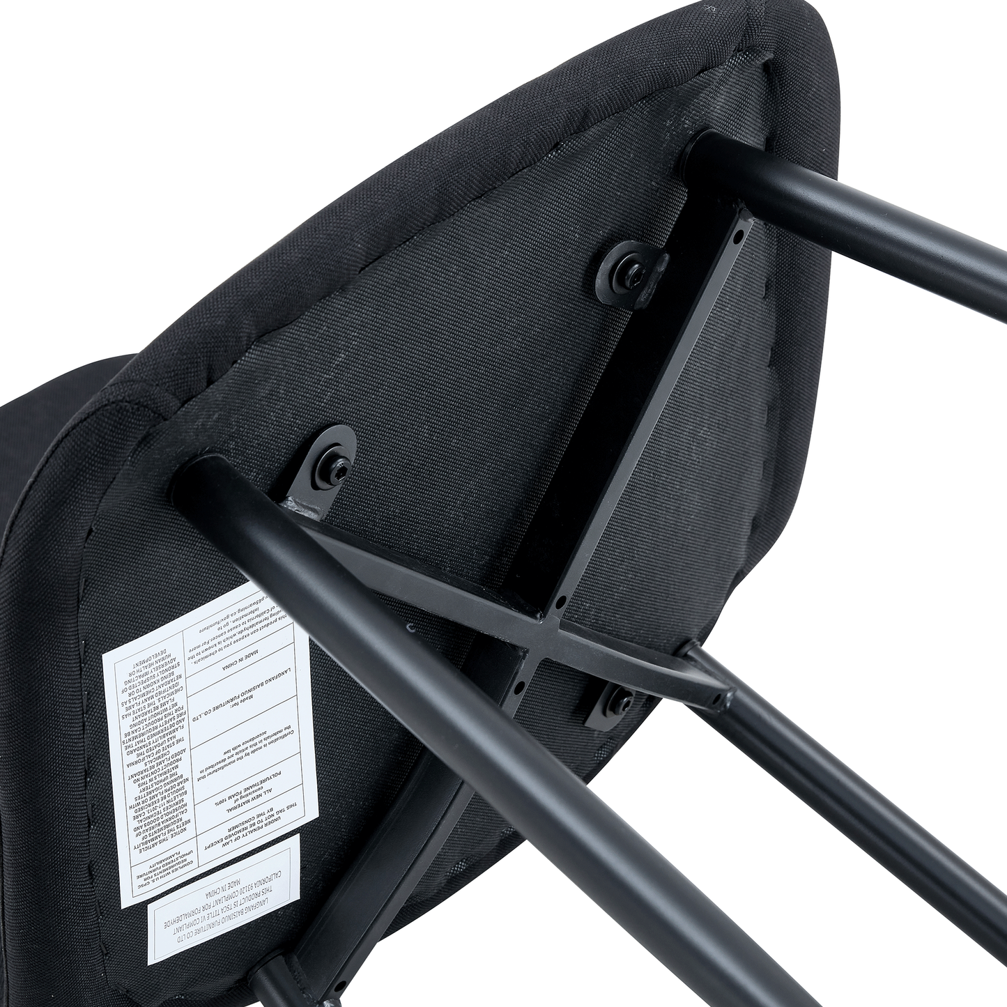 Luxury Simple Chair - Set of 4 BLACK Linen-Cotton Material High Resilience Dining Chair With Metal Black Leg.Integral Me