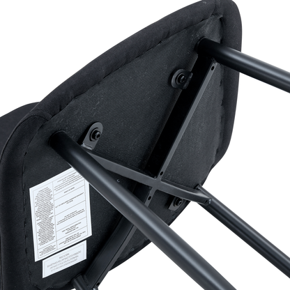 Luxury Simple Chair - Set of 4 BLACK Linen-Cotton Material High Resilience Dining Chair With Metal Black Leg.Integral Me