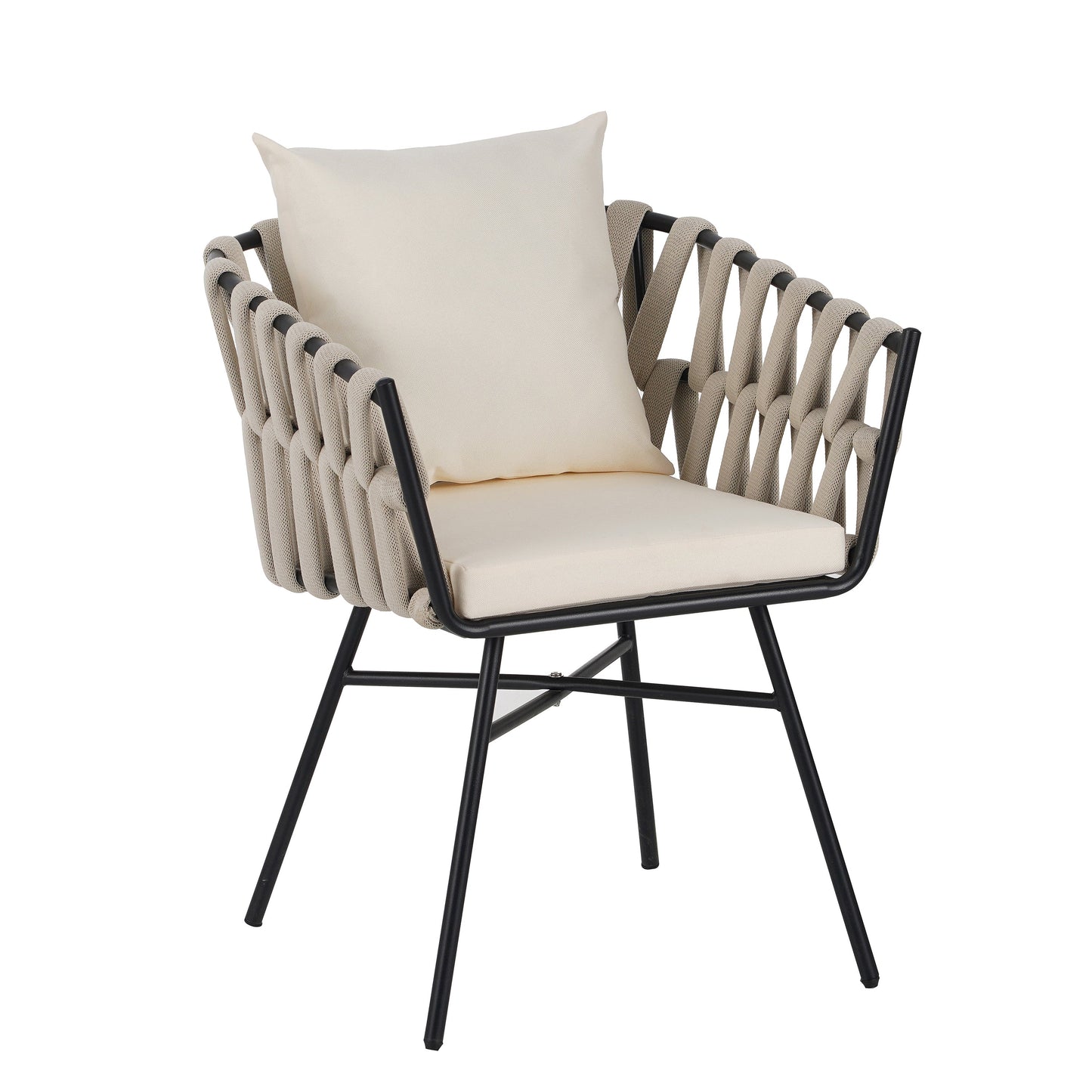 Discover Unmatched Flexibility in Alfresco Dining With Six Creatively Arranged Chairs Made of Polyester Woven Tape and A