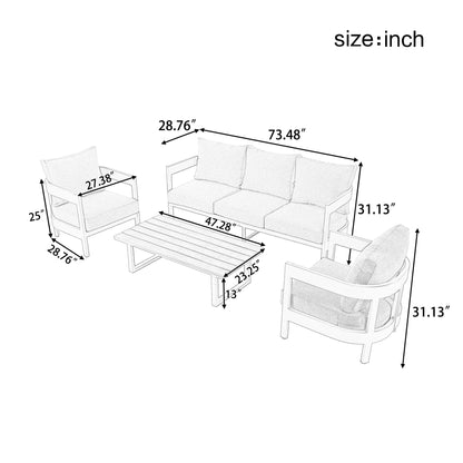 High-Quality Outdoor Seating Set With Thick Cushions for Ultimate Comfort, Perfect for Lawns, Patios, and Poolside