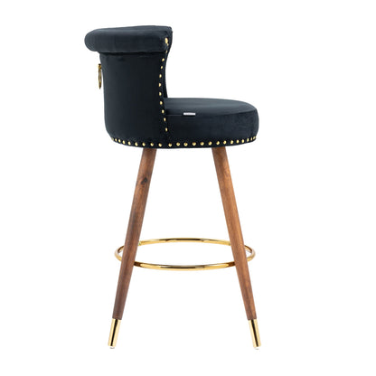 Swivel Bar Stools With Backrest Footrest ，with a Fixed Height of 360 Degrees