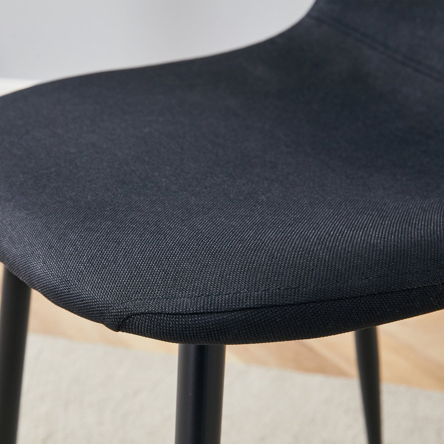 Table and Chair set.Modern Multifunctional Lifting Platform,Walnut Wood Grain Sticker MDF Desktop, Black Metal Legs.Pair