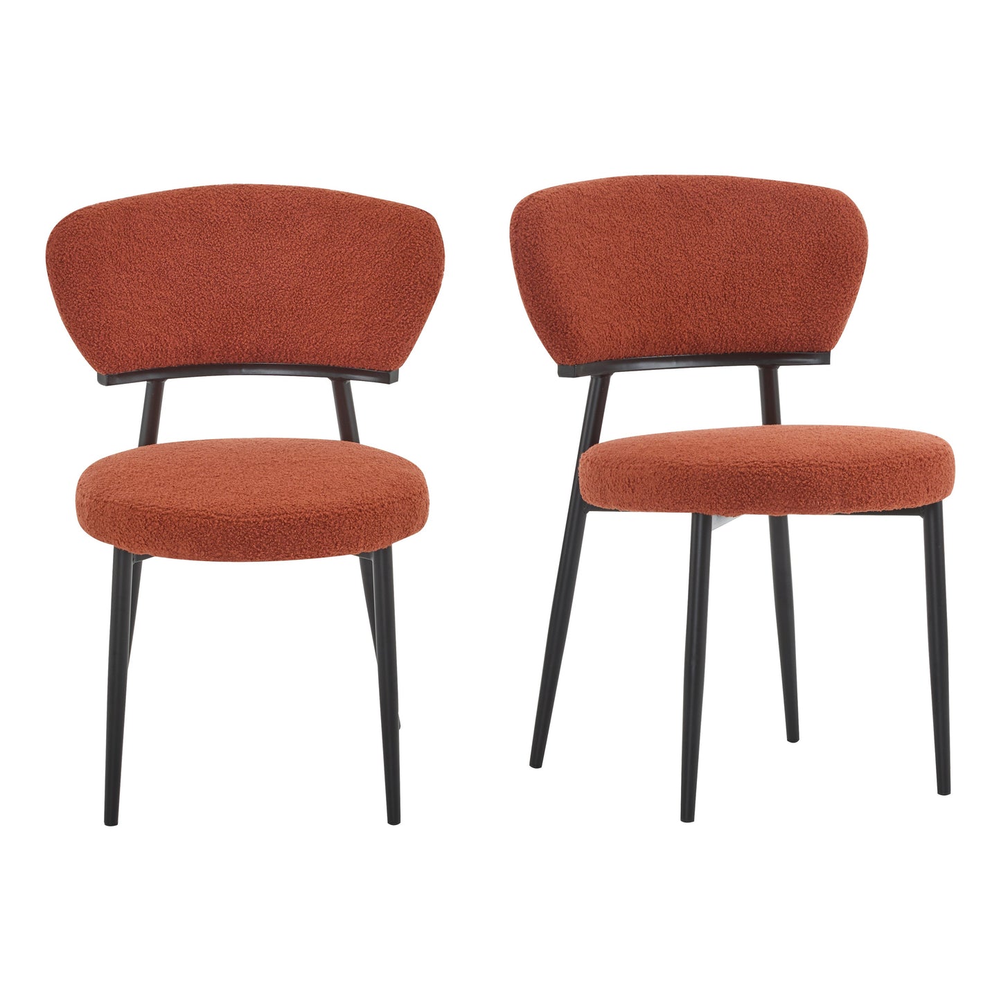 Upholstered Dinning Chair Set of 2-Orange