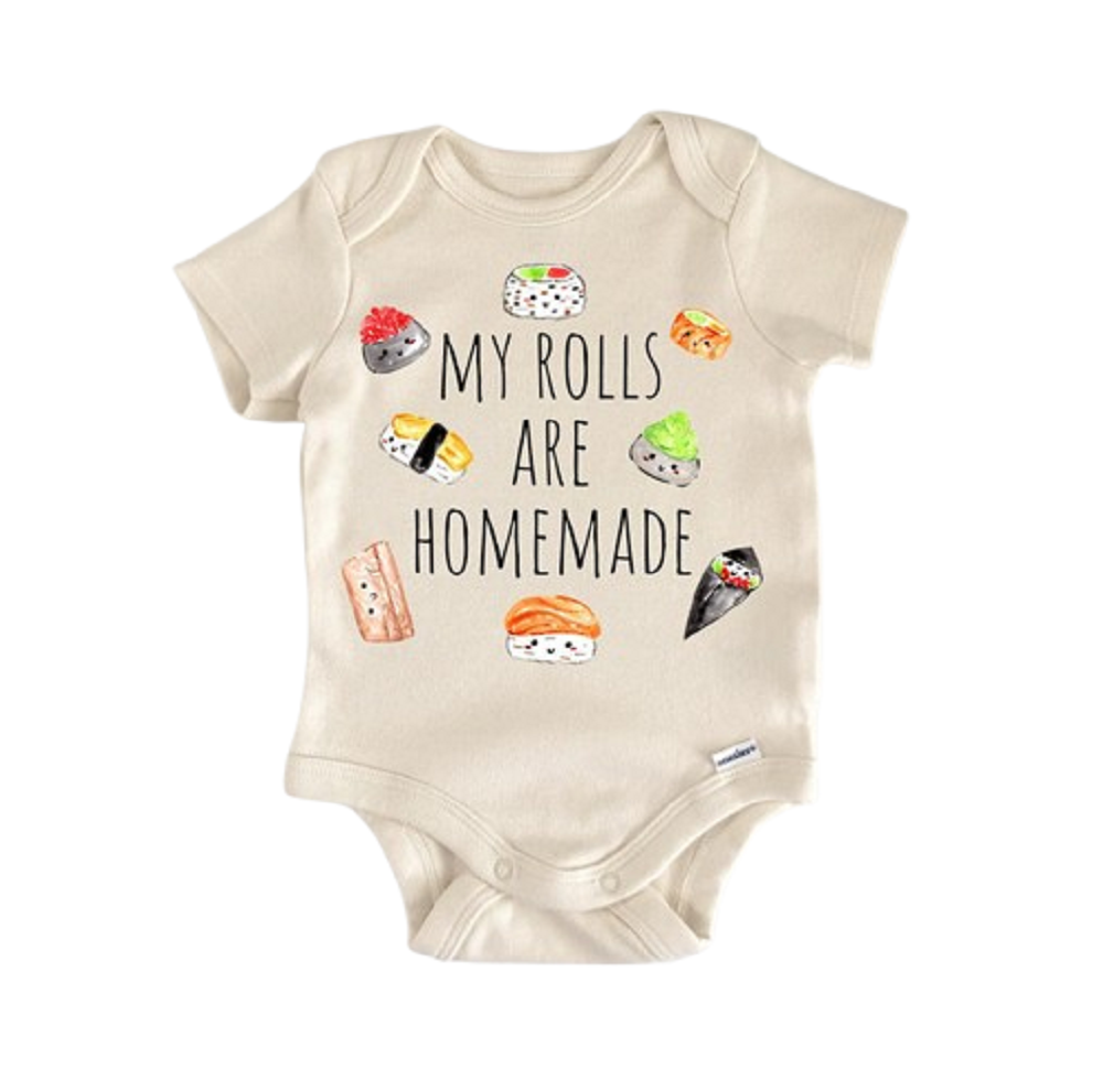 Sushi Foodie Food Rolls - Baby Boy Girl Clothes Infant Bodysuit Funny Cute Newborn