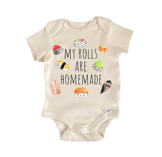 Sushi Foodie Food Rolls - Baby Boy Girl Clothes Infant Bodysuit Funny Cute Newborn
