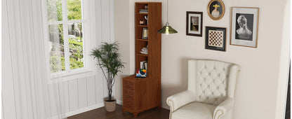 End Table With 3 Drawers, Corner Table With 4 Open Shelves, Tall Side Table for Bedroom and Corner, Expect Arrival Date