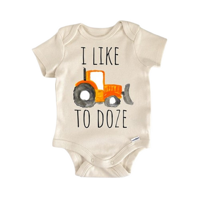 Bulldozer Excavator Construction - Baby Boy Girl Clothes Infant Bodysuit Funny