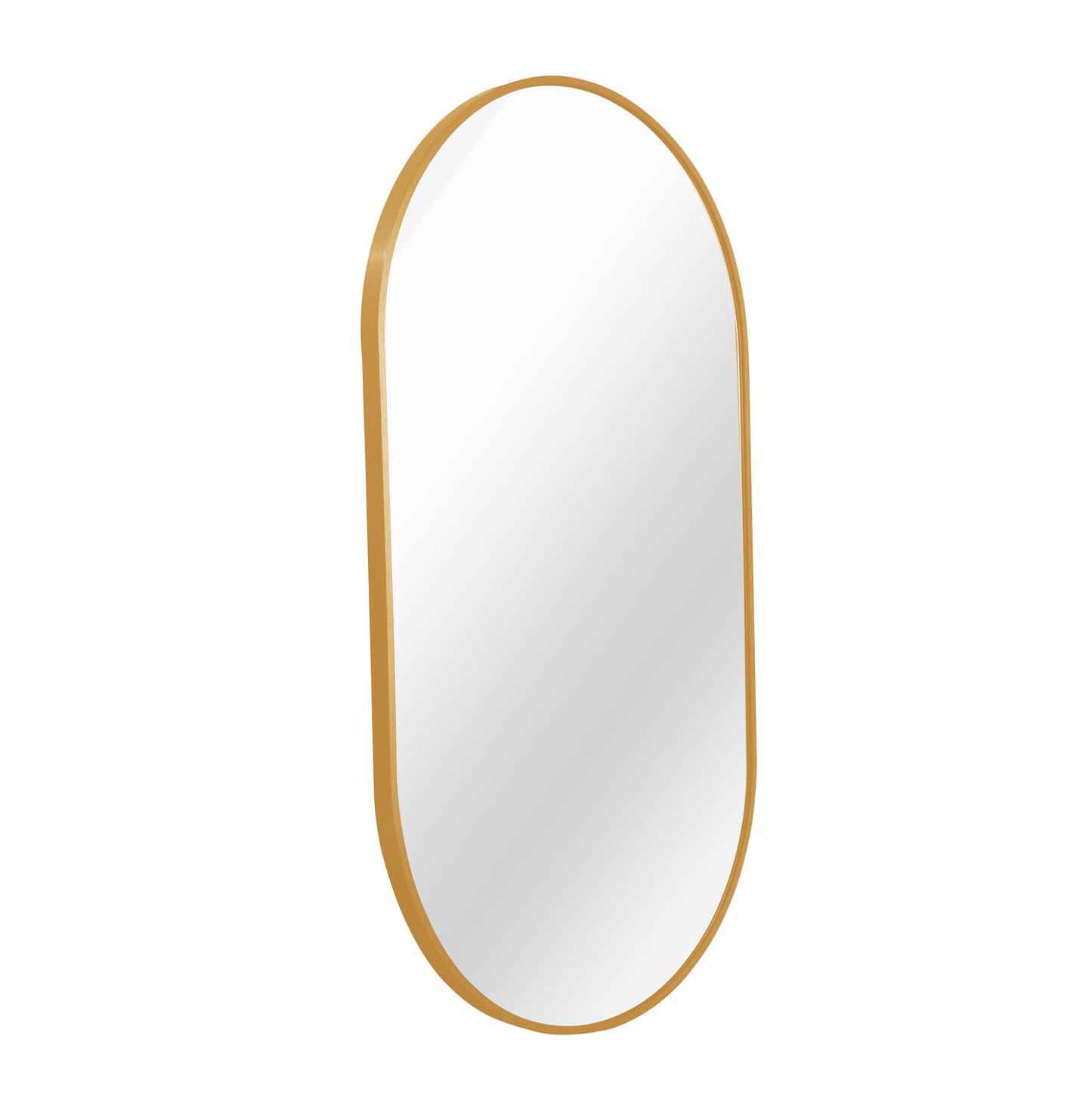 Gold 20 X 28 Inch Metal Oval  Mirror