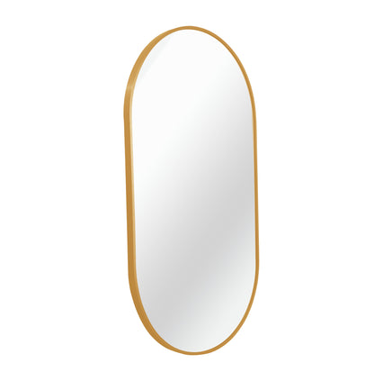 Gold 20 X 28 Inch Metal Oval  Mirror