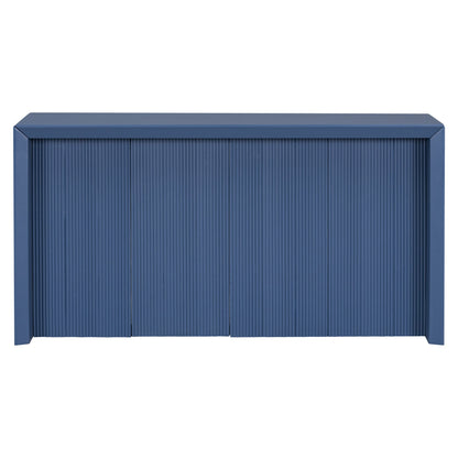 Acacia Wood Veneer Simple Entryway Table With Wavy Design,Suitable for Study,Entryway, Hallway, Living Room, Foyer