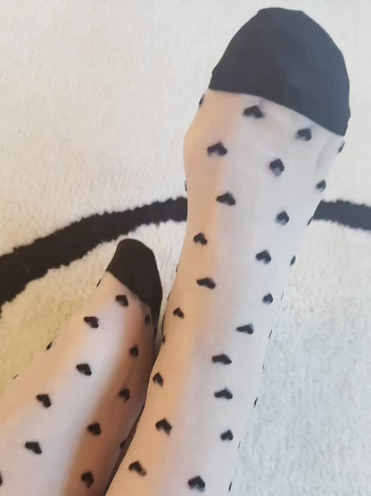Sweet Hearts Sheer Socks Set of 2