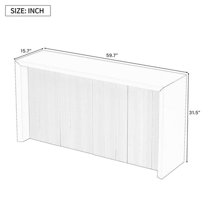 Acacia Wood Veneer Simple Entryway Table With Wavy Design,Suitable for Study,Entryway, Hallway, Living Room, Foyer