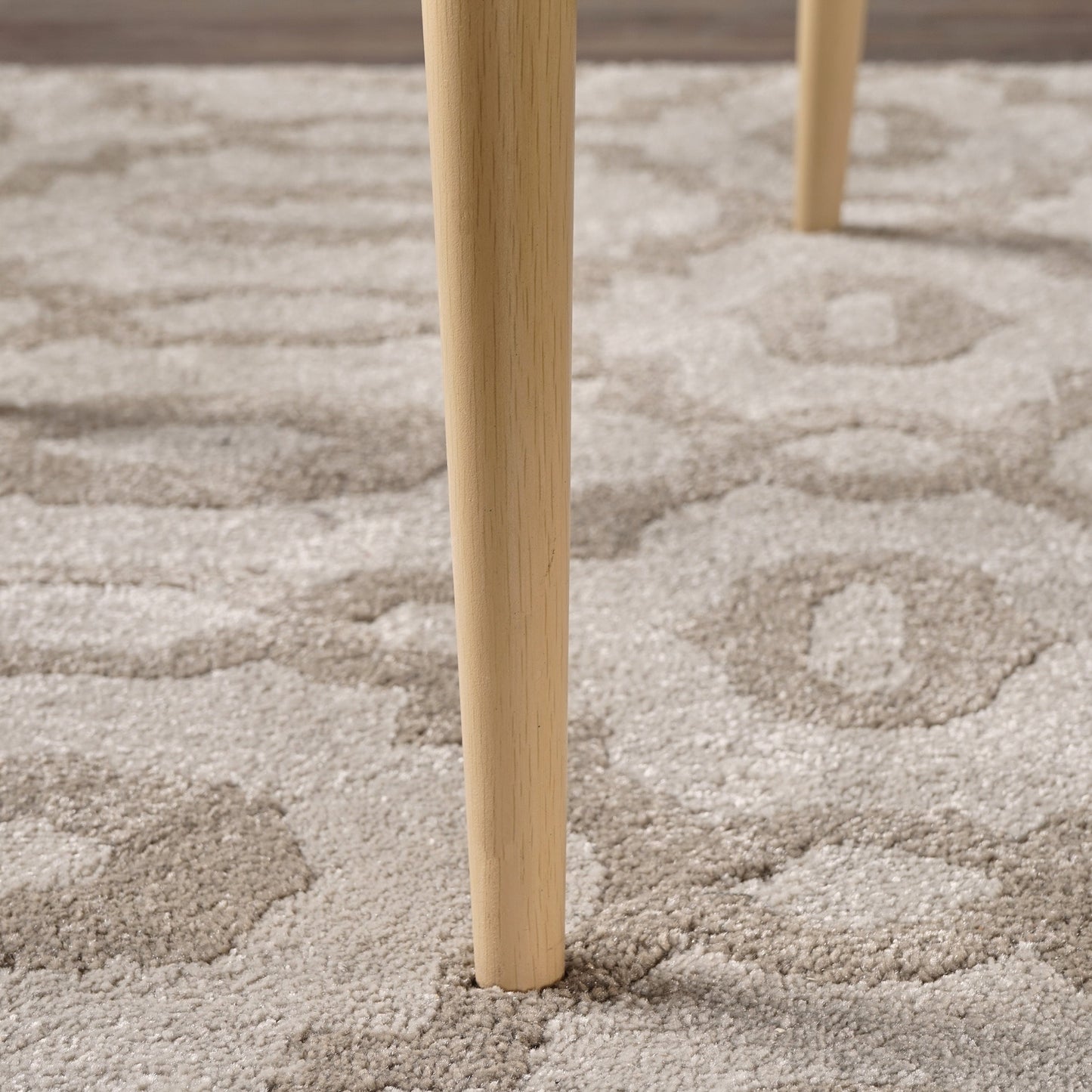 Mid Century Modern Fabric Upholstered Dining Chairs Armchairs in Muted Orange With Light Walnut Finish