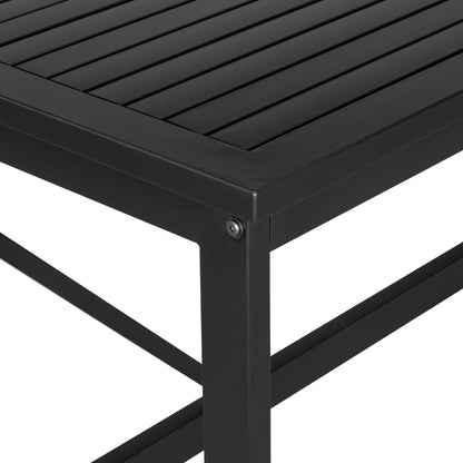 Iron Outdoor Dining Set With Acacia Wood Armrest Suitable for Patio, Balcony or Backyard