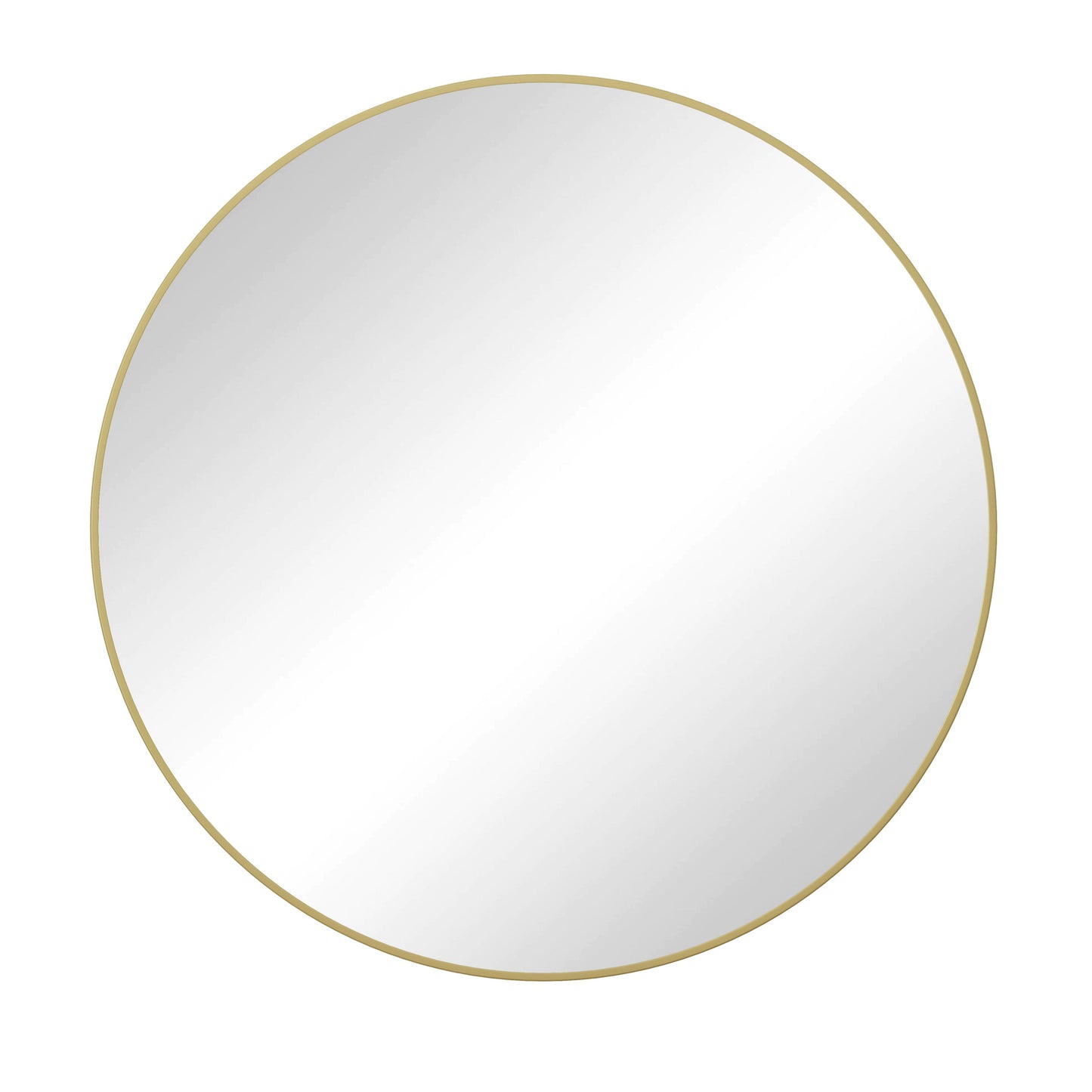 Wall Mirror 42 Inch Gold Circular Mirror Metal Framed Mirror Round Vanity Mirror Dressing Mirror, for Bathroom, Living R