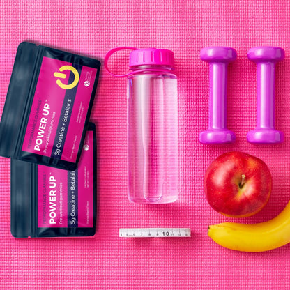 Power Up 5g Creatine Monohydrate Gummies with Betalain Pre-workout (12-Pack)